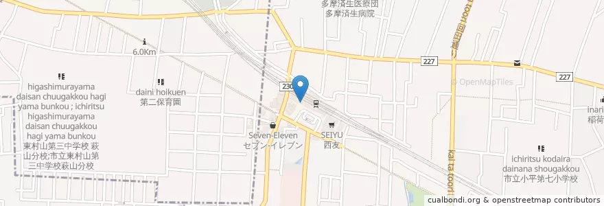 Mapa de ubicacion de 小平警察署小平駅前交番 en Japan, 東京都, 小平市.