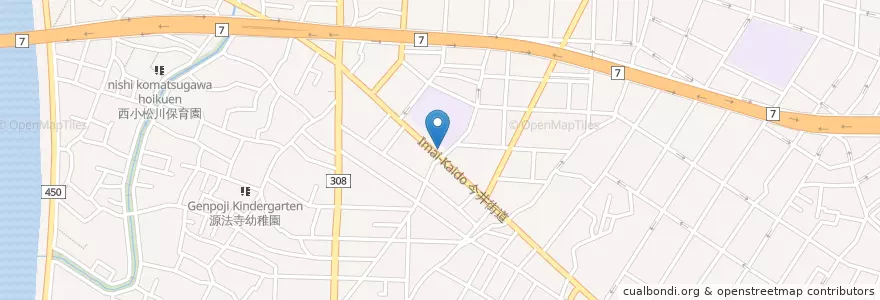 Mapa de ubicacion de 小松川警察署 松江交番 en Japan, Tokio, 江戸川区.