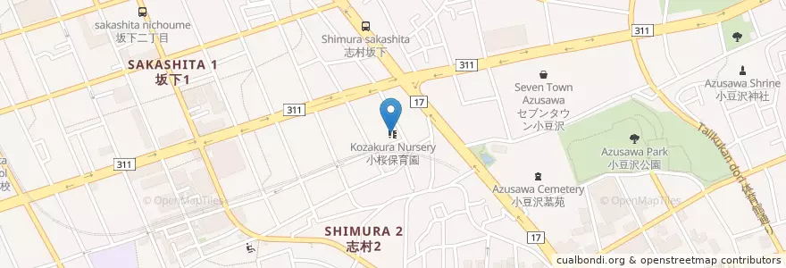 Mapa de ubicacion de 小桜保育園 en Giappone, Tokyo, 板橋区.