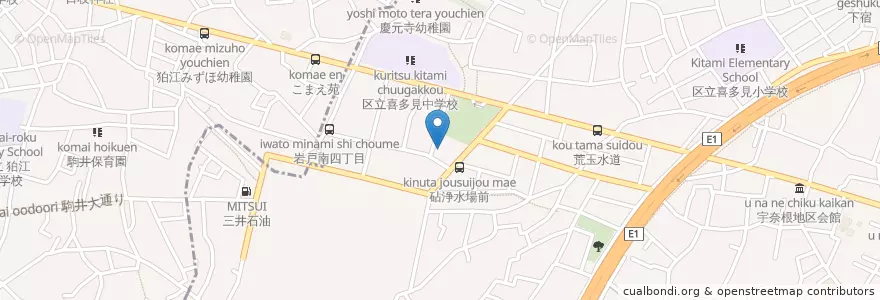 Mapa de ubicacion de 小梅保育園 en Jepun, 東京都, 世田谷区.