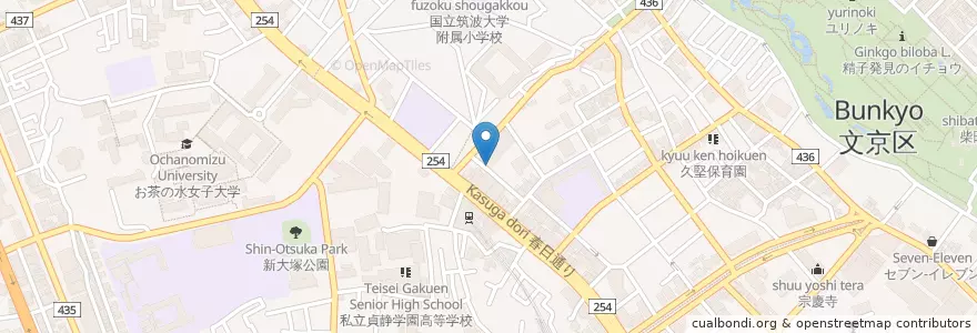 Mapa de ubicacion de 小石川五郵便局 en Japón, Tokio, Bunkyo.