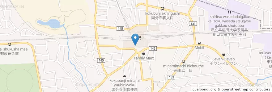 Mapa de ubicacion de 小金井警察署国分寺駅南口交番 en ژاپن, 東京都, 国分寺市.