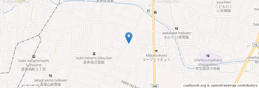 Mapa de ubicacion de 小金井警察署貫井南町交番 en Giappone, Tokyo, 小金井市.