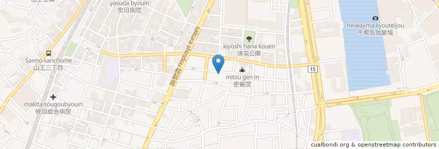 Mapa de ubicacion de 島田保育園 en Japan, 東京都, 大田区.