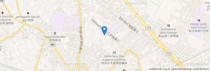 Mapa de ubicacion de 巣鴨第一児童館 en 일본, 도쿄도, 豊島区.