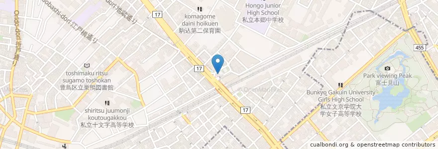 Mapa de ubicacion de 巣鴨警察署 巣鴨駅前交番 en Giappone, Tokyo, Toshima.