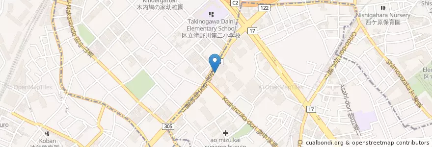 Mapa de ubicacion de 巣鴨警察署 庚甲塚交番 en Jepun, 東京都, 北区.