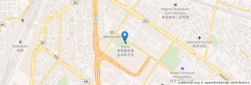 Mapa de ubicacion de 巣鴨警察署 サンシャイン前交番 en ژاپن, 東京都, 豊島区.