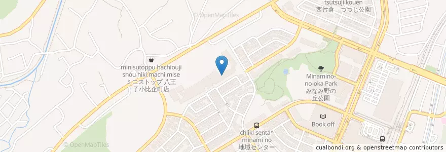 Mapa de ubicacion de 市立みなみ野小学校 en Japan, Tokyo, Hachioji.