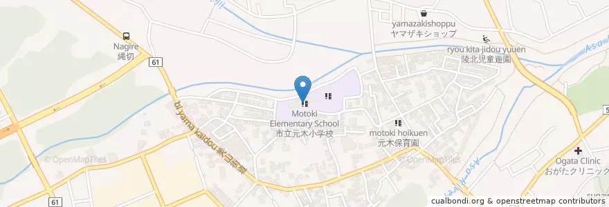 Mapa de ubicacion de 市立元木小学校 en Japan, Tokio, 八王子市.