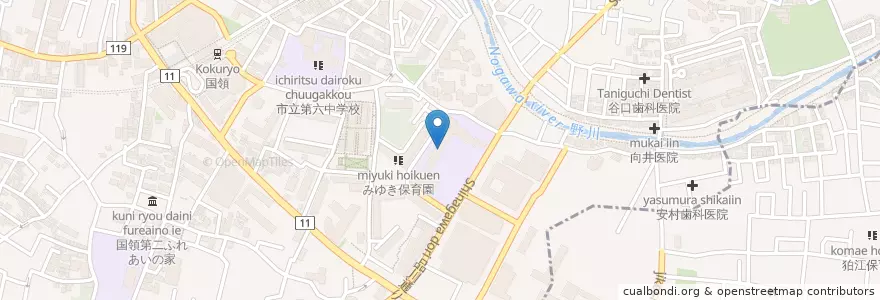 Mapa de ubicacion de 市立国領小学校 en Япония, Токио, Тёфу.