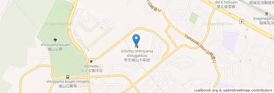 Mapa de ubicacion de 市立城山小学校 en Japon, Tokyo, 稲城市.