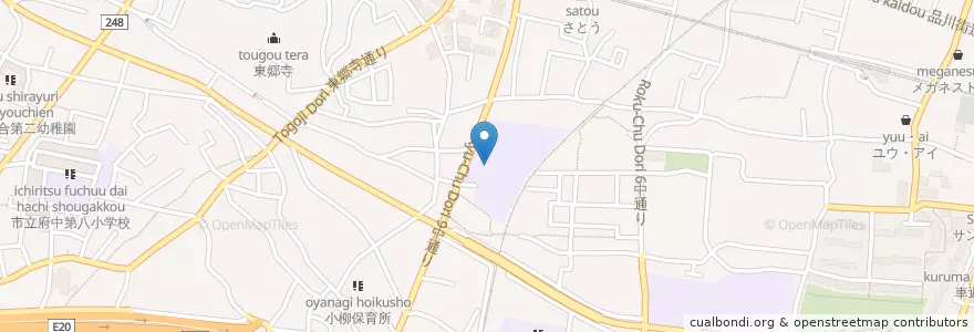 Mapa de ubicacion de 市立府中第九中学校 en Japan, Tokio, 府中市.