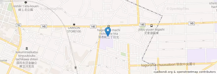 Mapa de ubicacion de 市立第六小学校 en Jepun, 東京都, 立川市, 国立市.