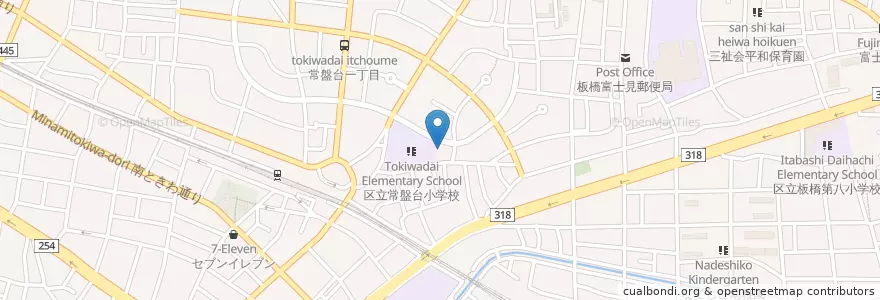 Mapa de ubicacion de 帝都幼稚園 en Jepun, 東京都, 板橋区.