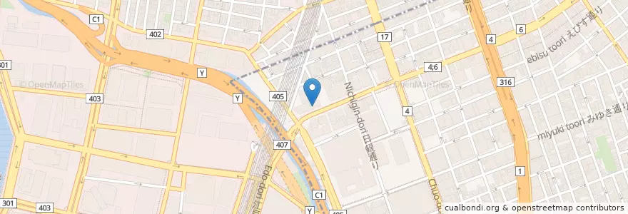 Mapa de ubicacion de 常盤幼稚園 en 일본, 도쿄도, 치요다, 中央区.