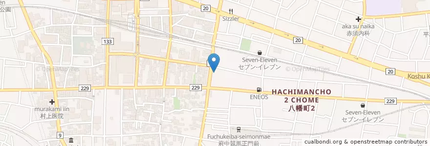 Mapa de ubicacion de 府中八幡宿郵便局 en 일본, 도쿄도, 府中市.