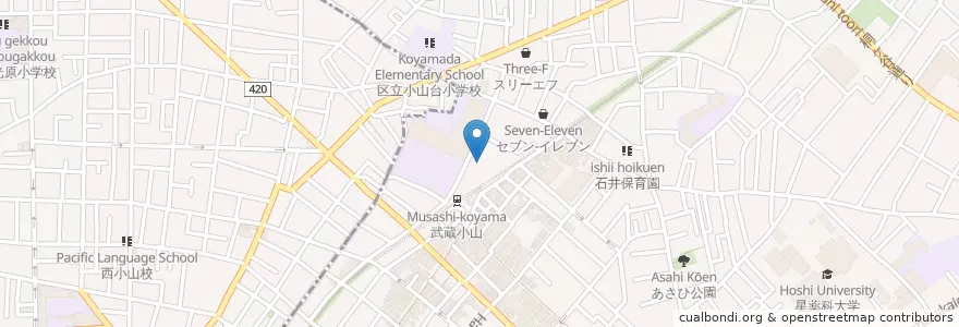 Mapa de ubicacion de 康済会病院 en Japan, Tokio, 品川区.