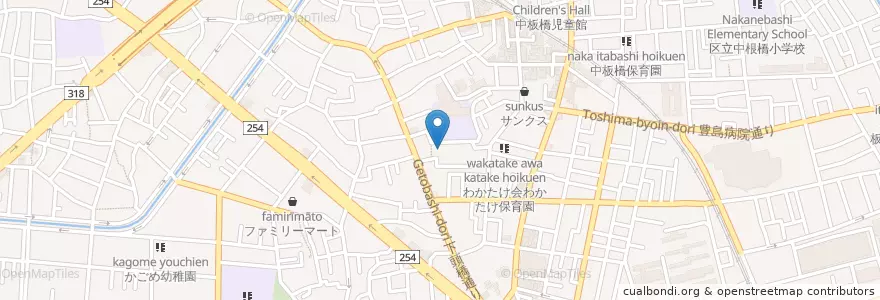 Mapa de ubicacion de 弥生保育園 en 日本, 東京都, 板橋区.