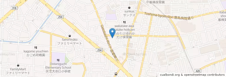 Mapa de ubicacion de 弥生児童館 en Japonya, 東京都, 板橋区.