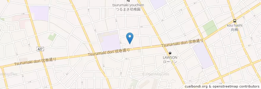 Mapa de ubicacion de 弦巻児童館 en Giappone, Tokyo, 世田谷区.