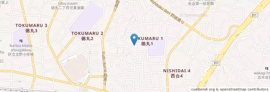 Mapa de ubicacion de 徳丸幼稚園 en Japon, Tokyo, 板橋区.