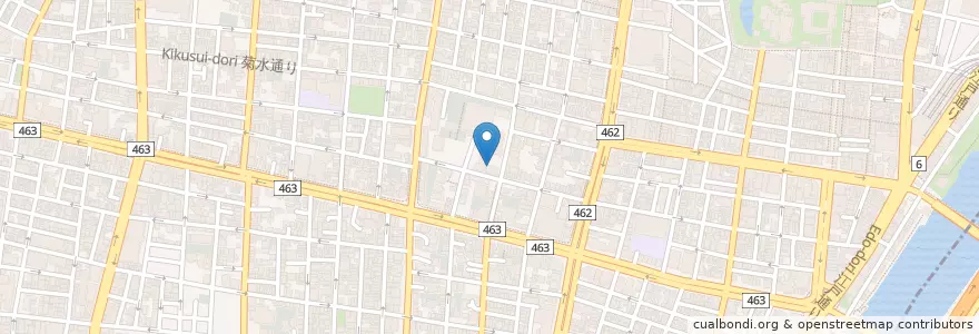 Mapa de ubicacion de 徳風幼稚園 en Japonya, 東京都, 台東区.