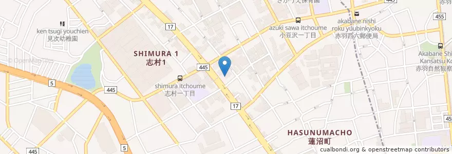 Mapa de ubicacion de 志村警察署 en 일본, 도쿄도, 板橋区, 北区.