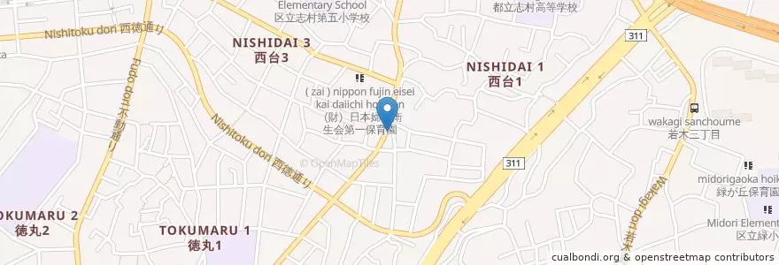 Mapa de ubicacion de 志村警察署 西台交番 en Japan, Tokio, 板橋区.