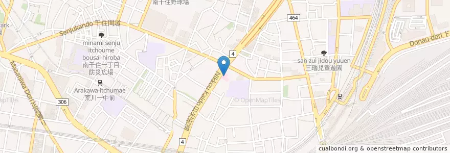 Mapa de ubicacion de 南千住病院 en Jepun, 東京都.