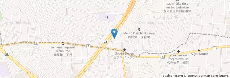 Mapa de ubicacion de 愛心幼稚園 en Japan, Tokio, 豊島区, 新宿区.