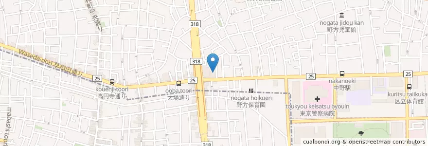 Mapa de ubicacion de 愛誠会中野病院 en ژاپن, 東京都, 杉並区.