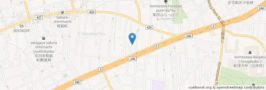 Mapa de ubicacion de 愛隣幼稚園 en 日本, 東京都, 世田谷区.