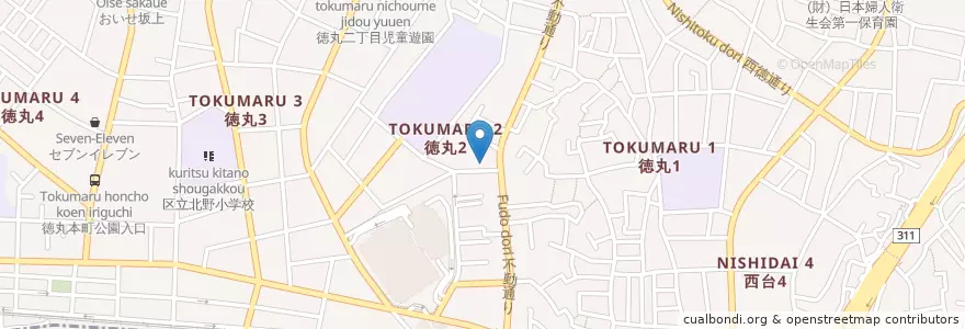 Mapa de ubicacion de 徳丸リハビリテーション病院 en Japan, Tokio, 板橋区.
