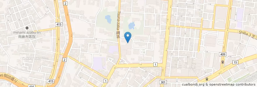 Mapa de ubicacion de 慶應義塾大学（文学部） en اليابان, 東京都, 港区.