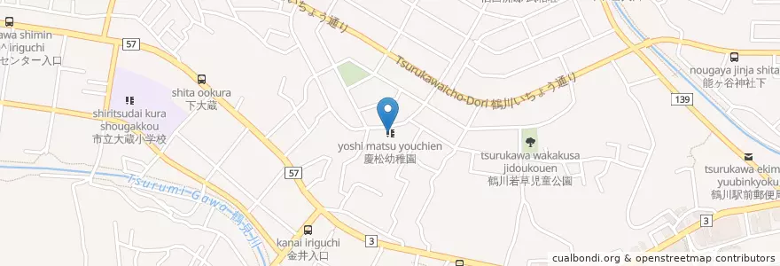 Mapa de ubicacion de 慶松幼稚園 en Япония, Токио, Матида.