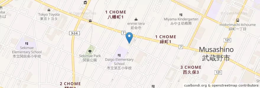 Mapa de ubicacion de 成友会小森病院 en 日本, 東京都, 武蔵野市.