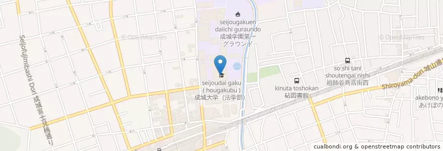 Mapa de ubicacion de 成城大学（文芸学部） en 日本, 東京都, 世田谷区.