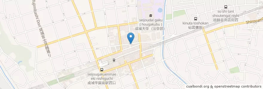 Mapa de ubicacion de 成城学園前郵便局 en Japan, Tokio, 世田谷区.