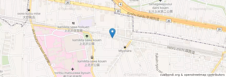 Mapa de ubicacion de 成城警察署上北沢駅前交番 en Japan, Tokio.