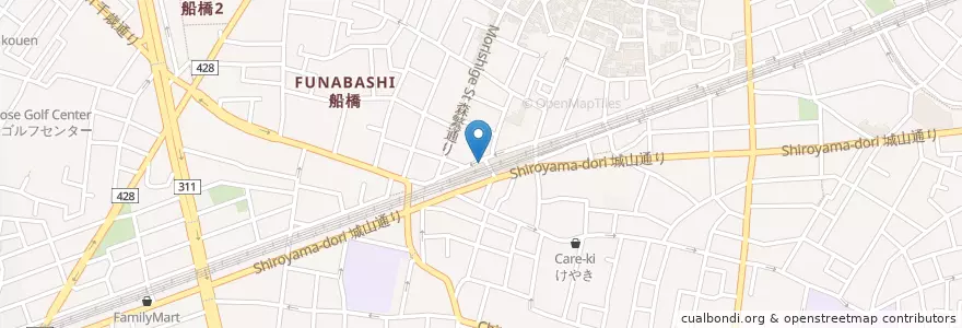 Mapa de ubicacion de 成城警察署千歳船橋駅前交番 en Япония, Токио, Сэтагая.
