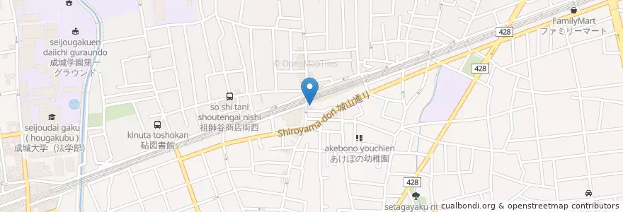 Mapa de ubicacion de 成城警察署祖師谷大蔵交番 en Japan, Tokio, 世田谷区.