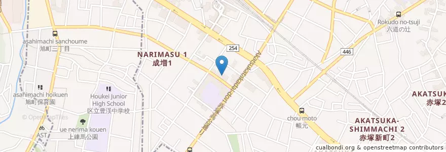 Mapa de ubicacion de 成増南児童館 en Japonya, 東京都, 練馬区.