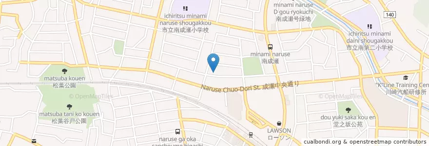 Mapa de ubicacion de 成瀬駅前郵便局 en Japan, Tokio, 町田市.