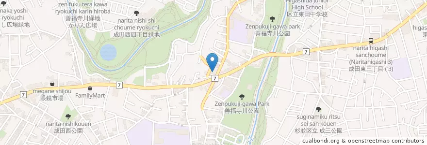 Mapa de ubicacion de 成田西児童館 en Japan, Tokyo, Suginami.