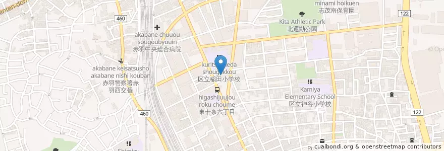 Mapa de ubicacion de 成立学園幼稚園 en Jepun, 東京都, 北区.