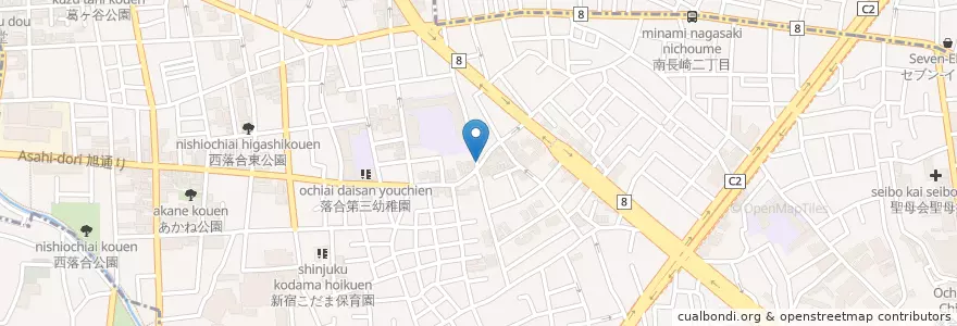 Mapa de ubicacion de 戸塚警察署中落合交番 en Japão, Tóquio, 新宿区.