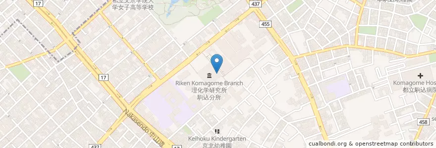Mapa de ubicacion de 文京グリーンコート郵便局 en 日本, 東京都, 文京区.