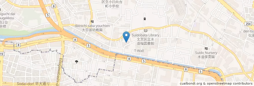 Mapa de ubicacion de 文京水道郵便局 en 日本, 东京都/東京都, 文京区, 新宿区/新宿區.