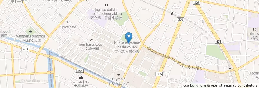 Mapa de ubicacion de 文花児童館 en Jepun, 東京都, 墨田区.